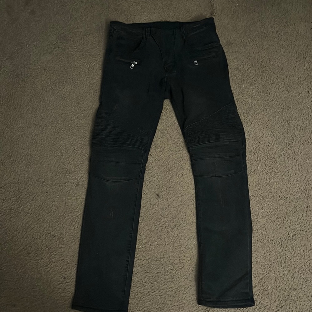 Black Skinny biker jeans